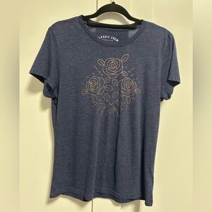 Aeropostale Classic Crew Neck T-Shirt in Heather Blue